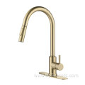 Electroplate Brushed Gold Pull Down Faucet